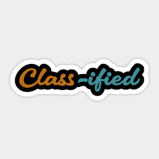 Classified retro 80s design Sticker